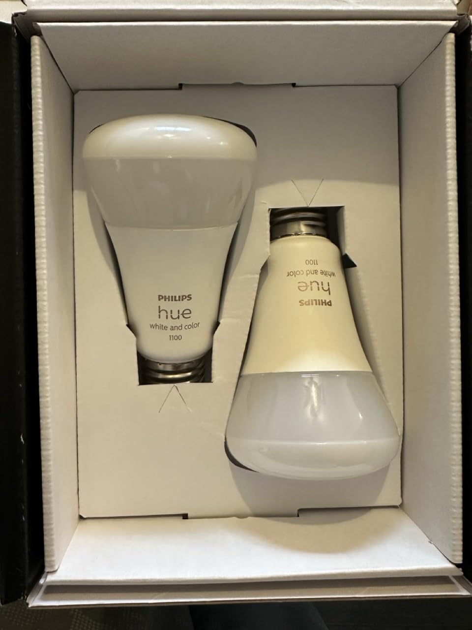 Smart Light Bulbs Starter Kit, Includes (1) Bridge, (2) 75W A19 Bulbs, White and Color Ambiance LED Color Changing Lights, 1100LM, E26, Control with App or Voice Assistant customer photo 2