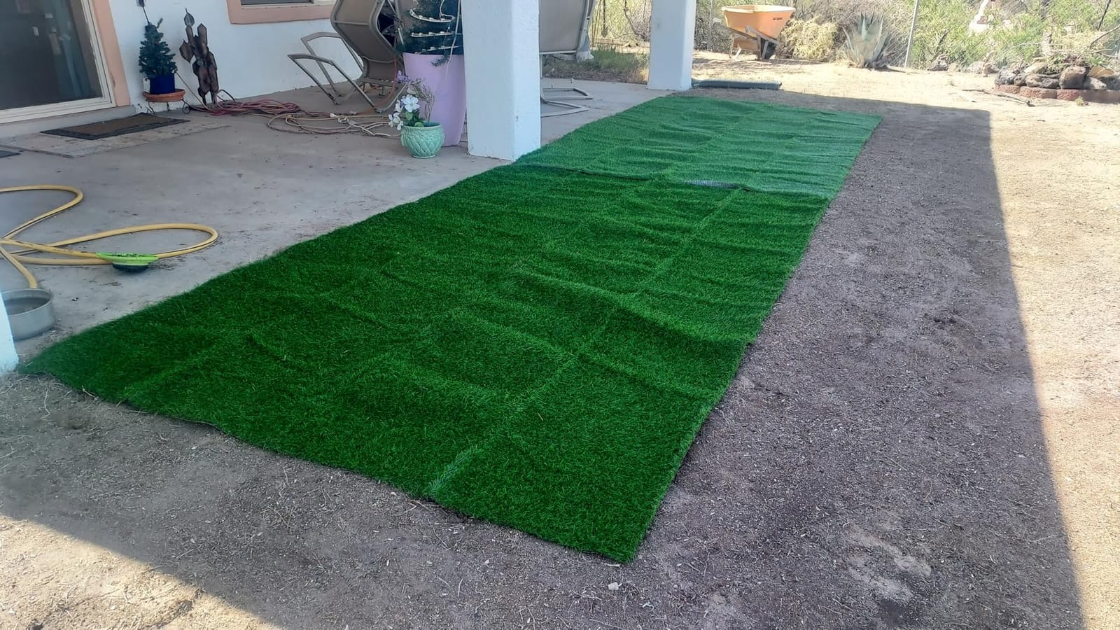 Realistic Artificial Grass Turf Outdoor, 6x10ft Synthetic Fake Grass Mat customer photo 1