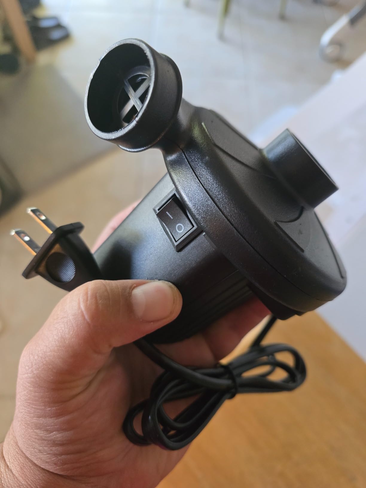 Electric Air Pump for Inflatables,Portable Quick-Fill Air Pump with 3 Nozzles,110-120V, Inflator & Deflator Pumps for Outdoor Camping, Air Mattress Beds,Boats,Inflatable Cushion,Couch,Pool Floats customer photo 1