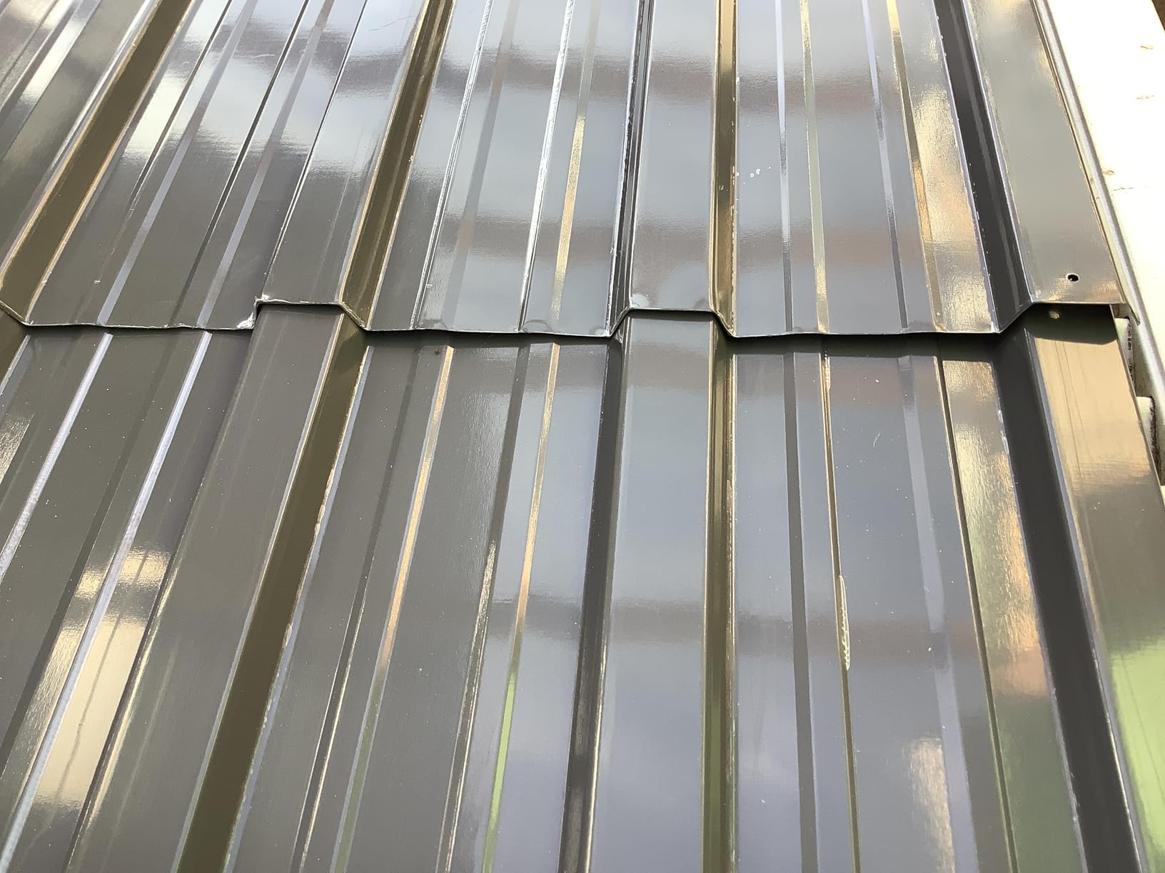 Metal Roof Panels 20 pcs 99 ft² Gray Galvanized Steel Panels Metal Corrugated Tin Roofing Panels Gazebo Top Cover Heavy Duty Gray Roof Suitable for Garages,Sheds, Stables and Mobile Homes customer photo 2