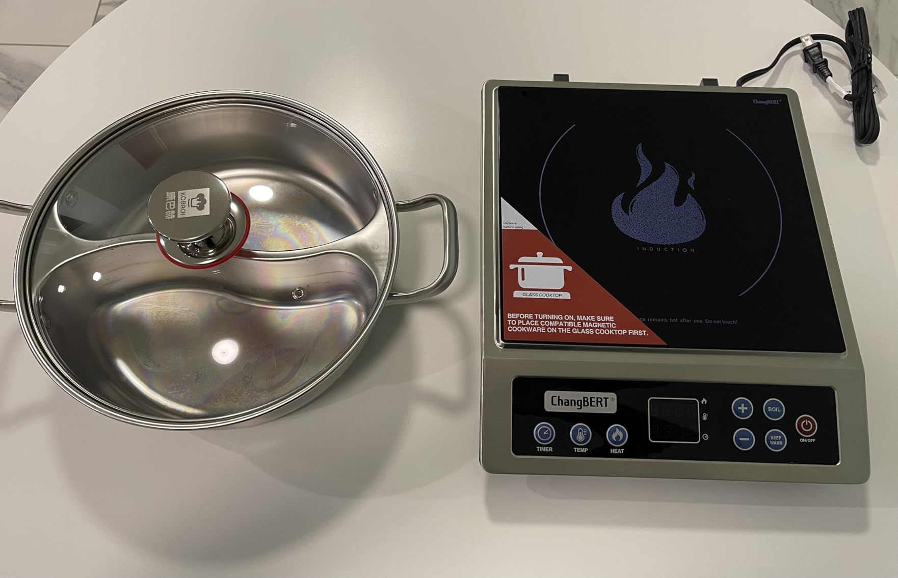 ChangBERT Portable Induction Cooktop Enhanced Version, One-Click Max Power 1800W Large Heating Coil Burner, Precise Temperature Control, NSF Certified Commercial Grade Low Noise Hot Plate customer photo 1