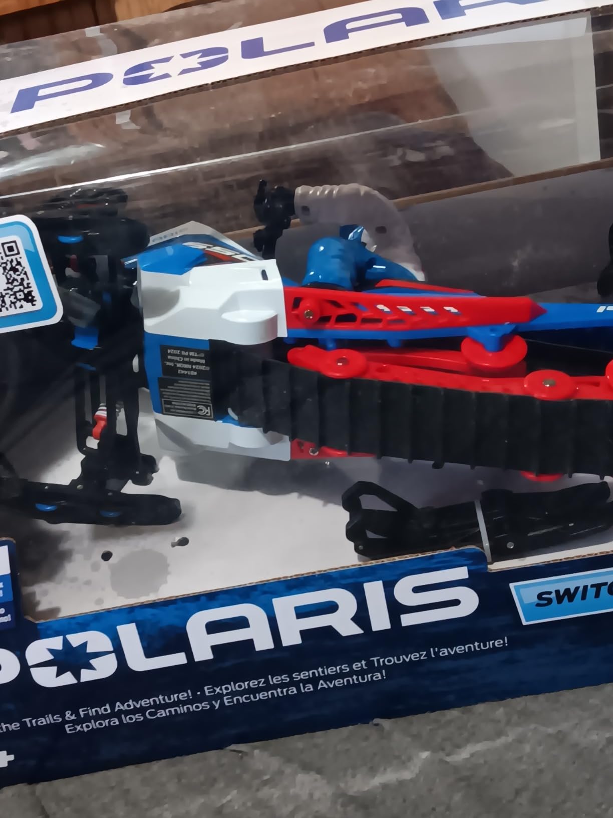 NKOK Polaris Switchback Assault RC Snowmobile Toy – 1:10 Scale (Blue/Red) customer photo 1