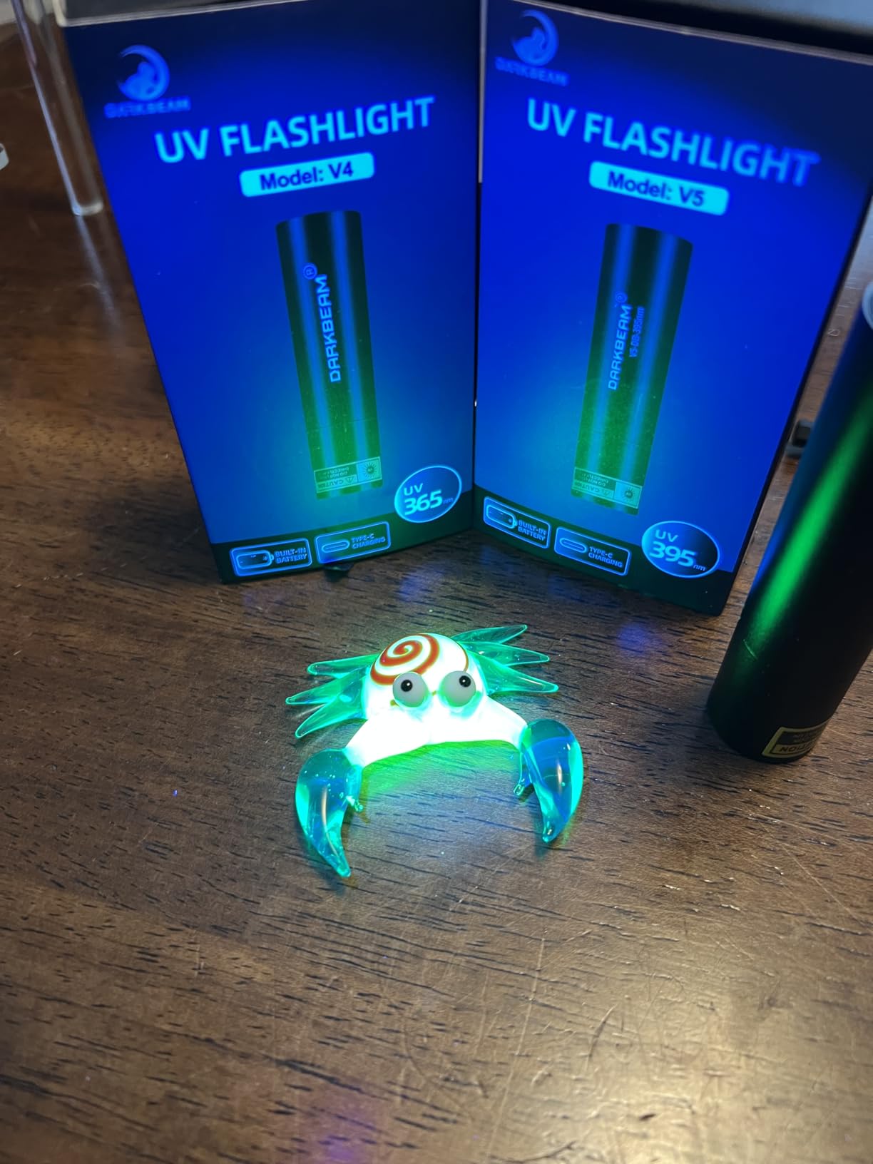 DARKBEAM UV Flashlight 365nm & 395nm Black Light Woods Lamp Ringworm 2 Pack customer photo 2