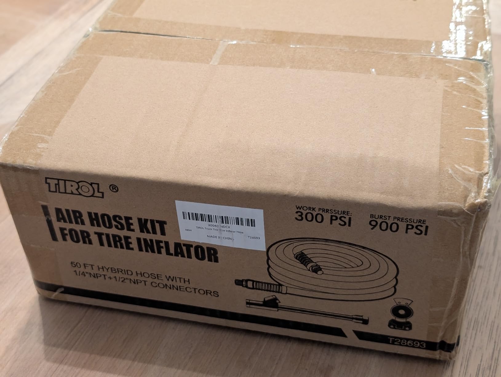 TIROL Glad Hand Air Hose 3/8 in x 50 FT Semi Truck Tire Inflator Kit Hybrid customer photo 1