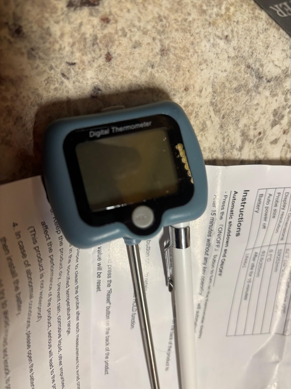 Candy Thermometer for Candy Making with Rotatable Large Display 10'' Long Probe, Digital Instant Read Candy Thermometer with Pot Clip, Candle Smoker, Oil Cooking (Blue) customer photo 1