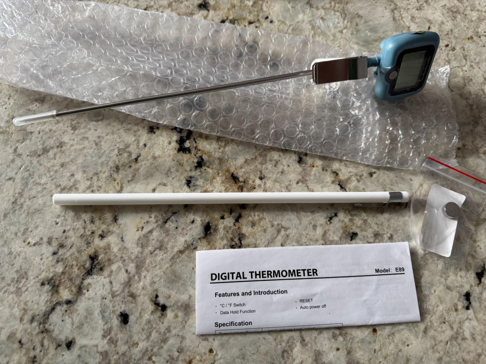 Candy Thermometer for Candy Making with Rotatable Large Display 10'' Long Probe, Digital Instant Read Candy Thermometer with Pot Clip, Candle Smoker, Oil Cooking (Blue) customer photo 2