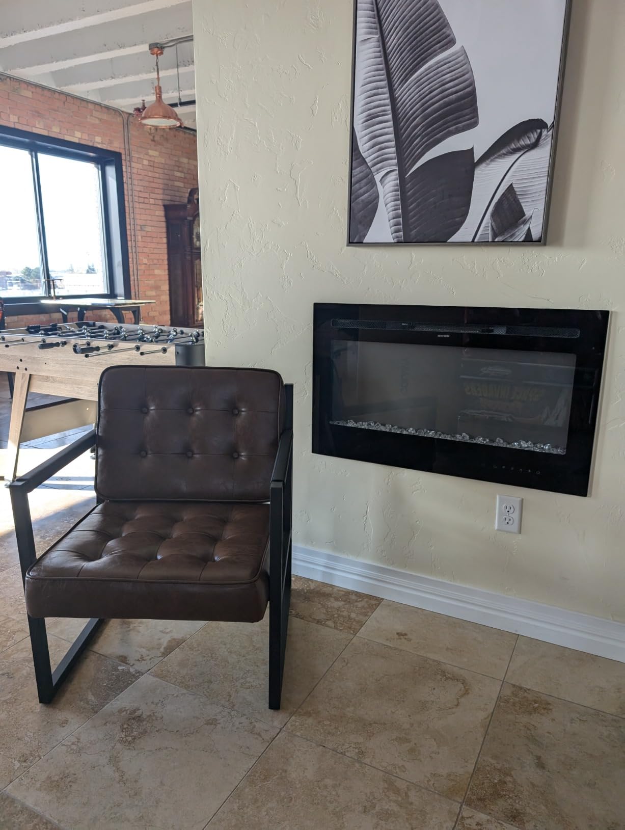 COLAMY Black Leather Accent Chair, Accent Arm Chair for Living Room, Comfy Armchair with Metal Legs for Living Room Bedroom Reception Waiting Room customer photo 1