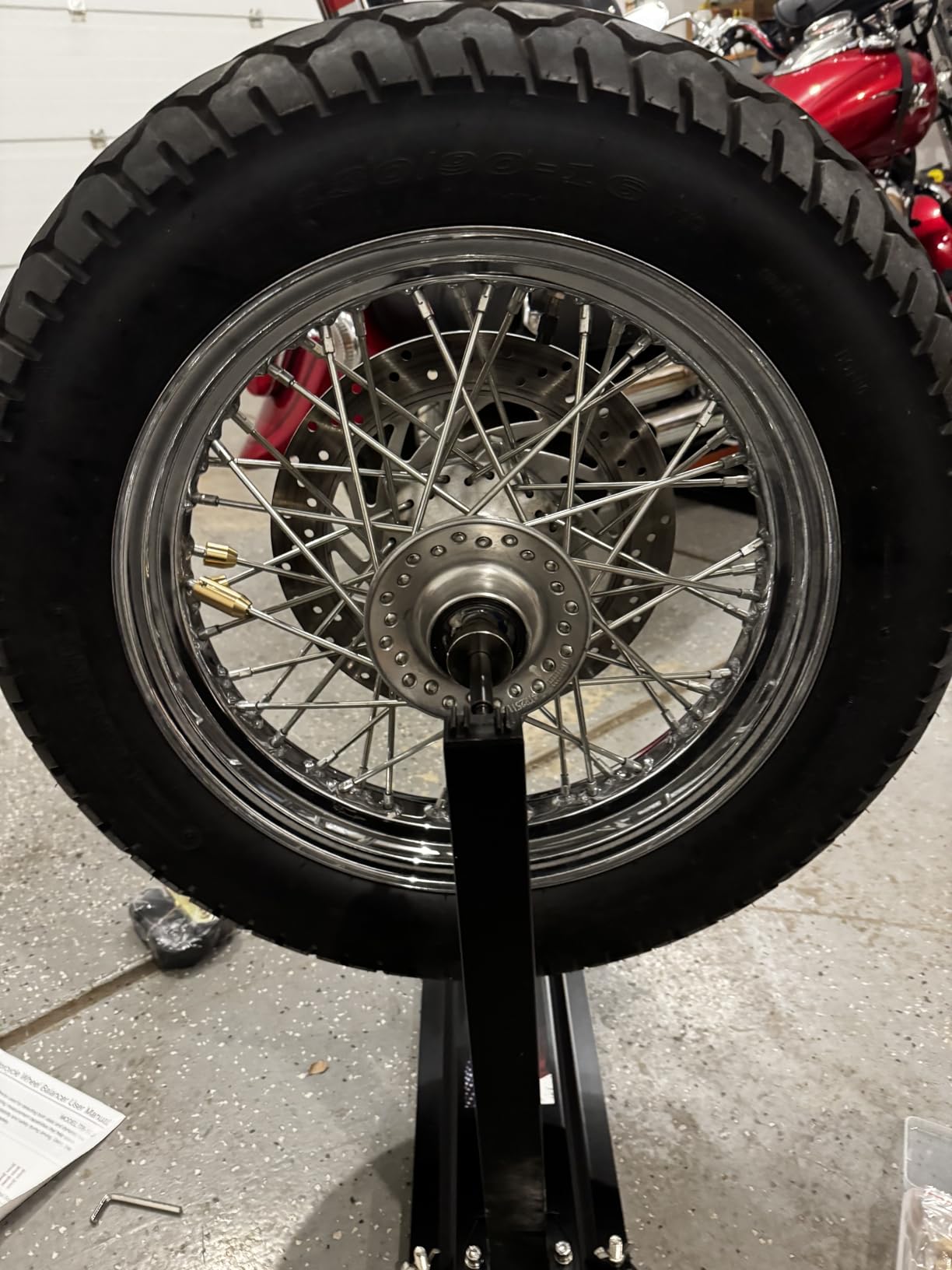 Motorcycle Wheel Balancer for Static and Dynamic Balancing | Tire Balancing Tool with Truing Pointer for Most Motorcycles, Off-Road Bikes and Sport Bikes customer photo 1
