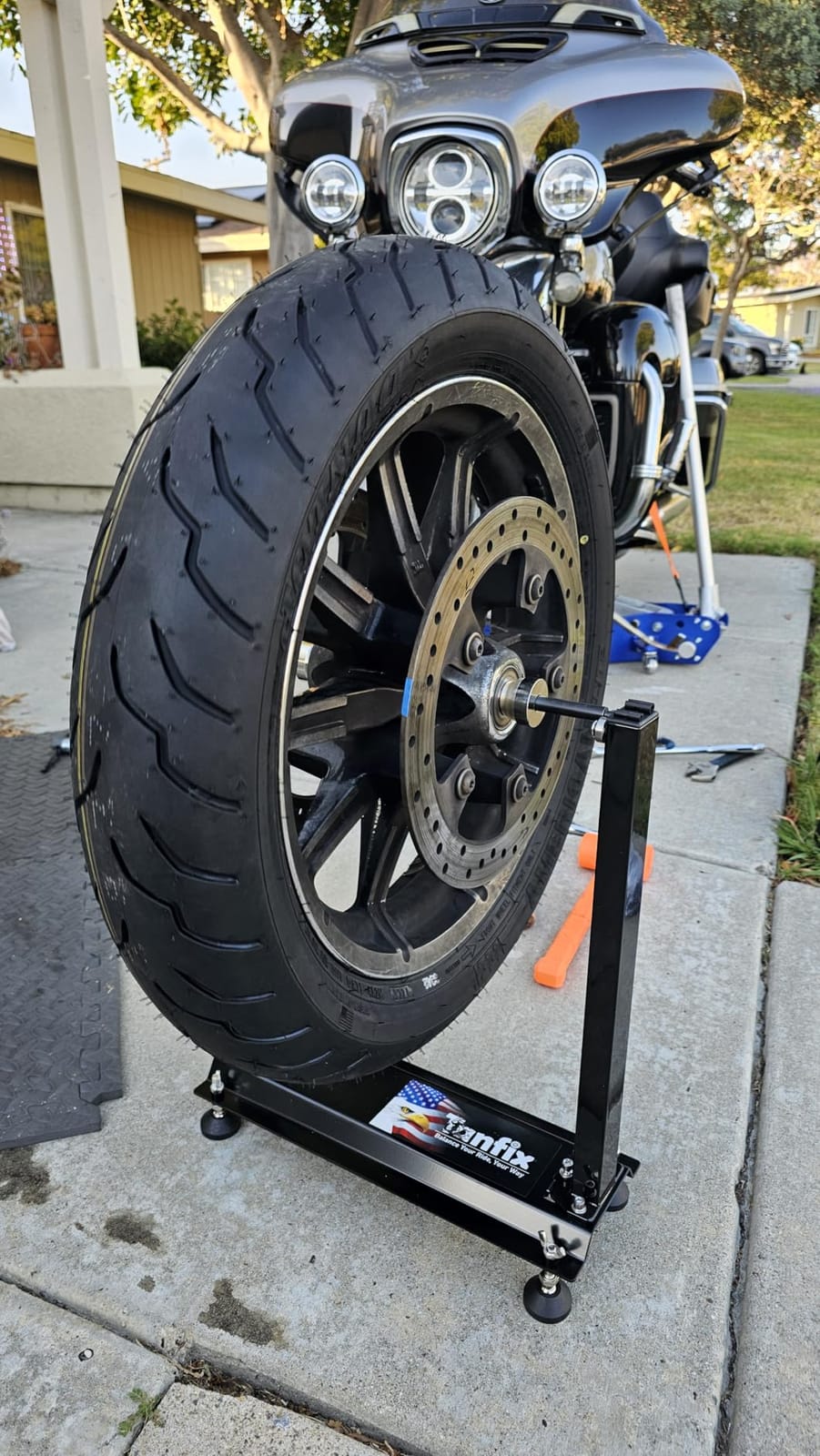 Motorcycle Wheel Balancer for Static and Dynamic Balancing | Tire Balancing Tool with Truing Pointer for Most Motorcycles, Off-Road Bikes and Sport Bikes customer photo 2