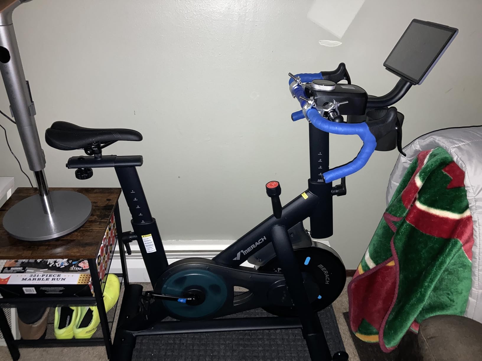 MERACH Exercise Bike, Magnetic Friction Stationary Bike for Home with APP customer photo 1