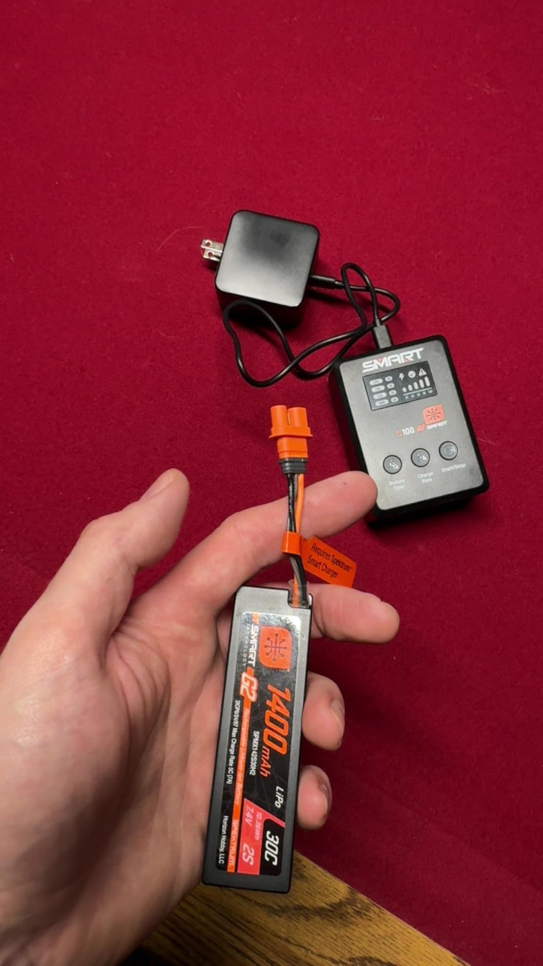 Spektrum Smart Powerstage Bundle: 1300mAh 3S 30C LiPo Battery (IC2) / S100 Charger / 65W Power Block/Adapter, SPMXPSS315 customer photo 2