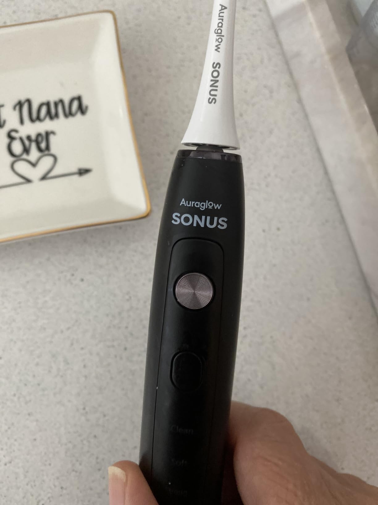 AURAGLOW Electric Toothbrush for Adults, Strong Sonic Toothbrush, 40,000 VPM, Rechargeable, 5 Modes, Removes 10x More Plaque, IPX7, 30-Day Battery, 2 Brush Heads & Travel Case customer photo 1