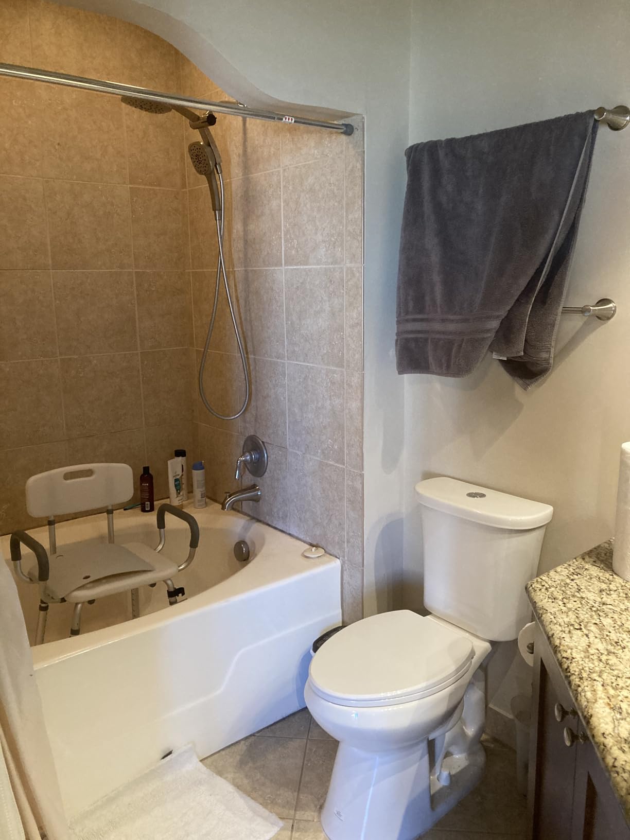 soundfuse Shower Chair for Inside Shower with Arms and Back, Aluminum Frame customer photo 1
