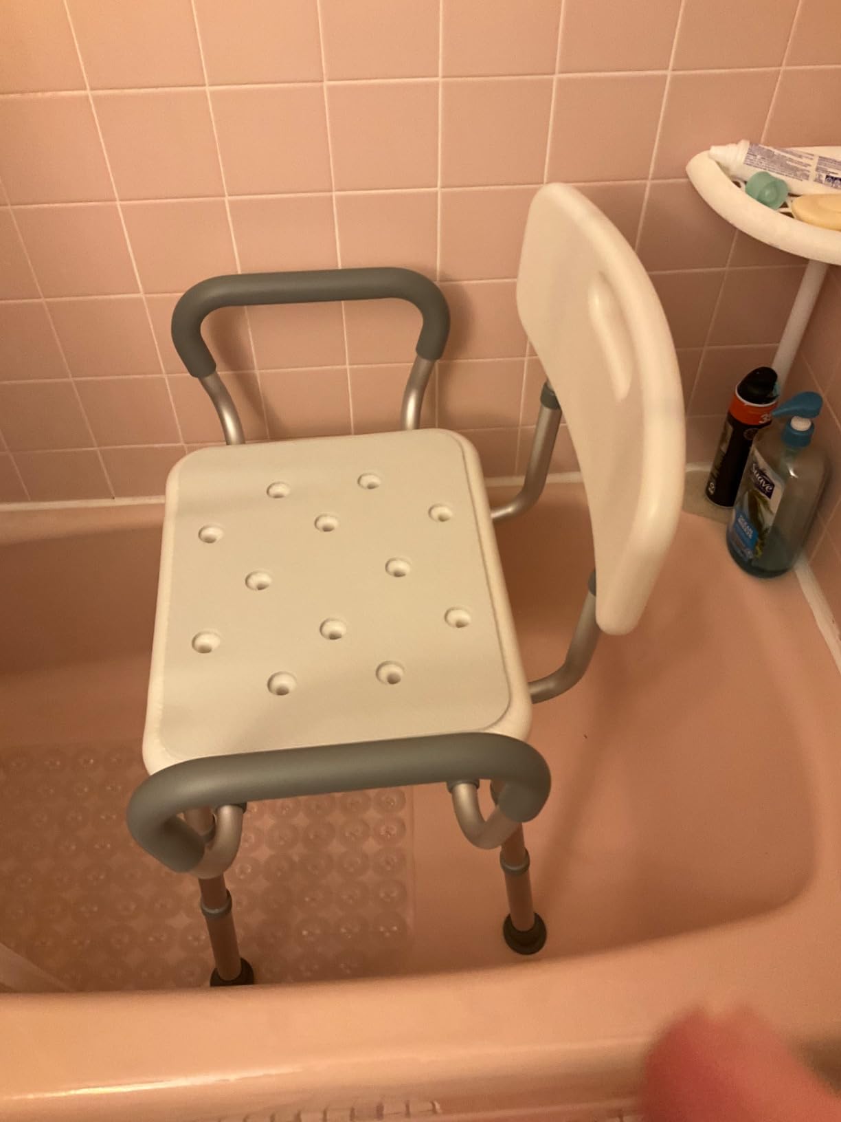 soundfuse Shower Chair for Inside Shower with Arms and Back, Aluminum Frame customer photo 2
