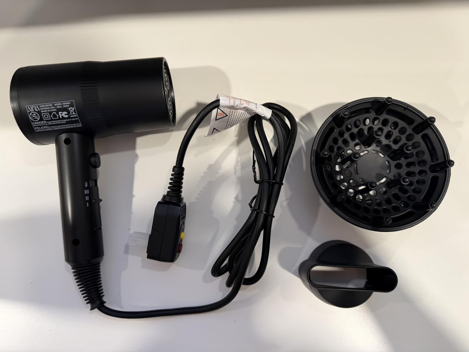 AINA Diffuser Hair Dryer Full-Featured Blow Dryer 110V/1600W(Babe Pink) customer photo 1