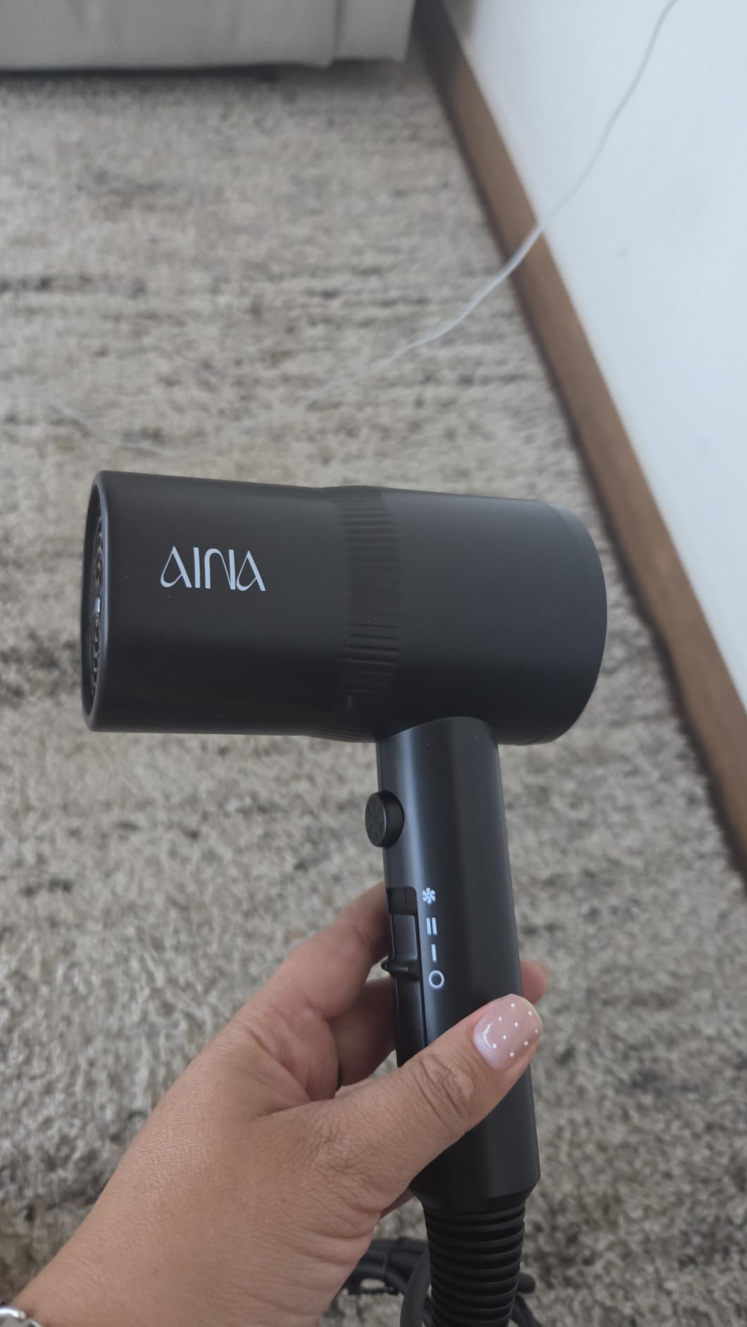 AINA Diffuser Hair Dryer Full-Featured Blow Dryer 110V/1600W(Babe Pink) customer photo 2