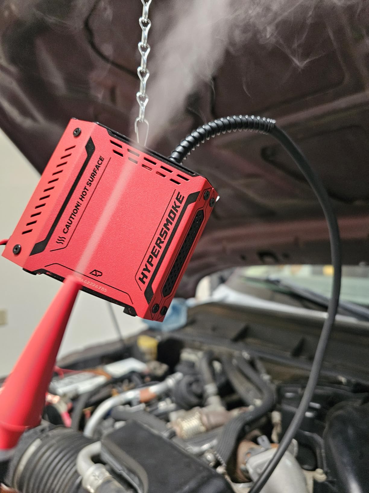 AutoLine Pro HyperSmoke Automotive Smoke Machine EVAP Vacuum Leak Tester - Adjustable Pressure - OEM Approved Smoke Fluid - Built-in Air Compressor Motor - Includes Cone and Gas Cap EVAP Adapter. customer photo 2