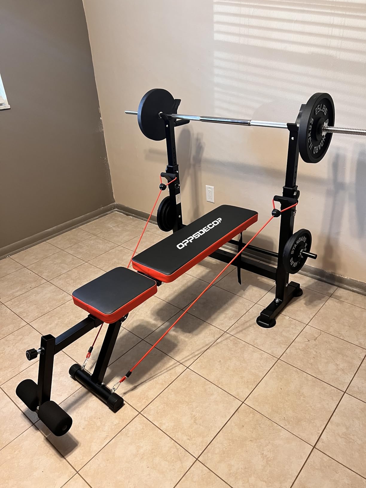 OPPSDECOR All-in-One Adjustable Smith Machine with LAT-Pull Down System | Multi-Function Power Cage for Home Gym Cable Crossover Squat Rack of Workout Machine Training Equipment with Attachments customer photo 1