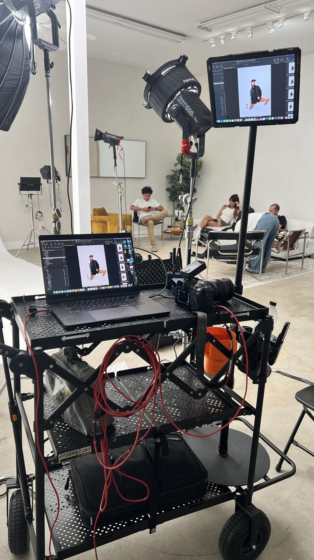 TARION Video Production Camera Cart Mobile Workstation Titanrig Cart Basic - 440lb Load Capacity, Foldable 3 Tray customer photo 1