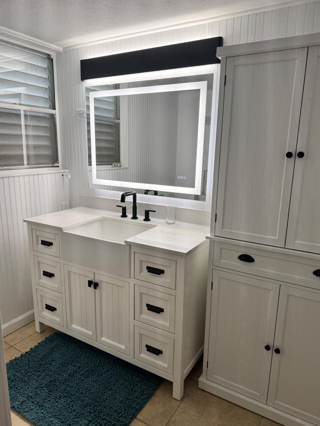 36 Inch Bathroom Vanity with Apron Farm Sink, White customer photo 1
