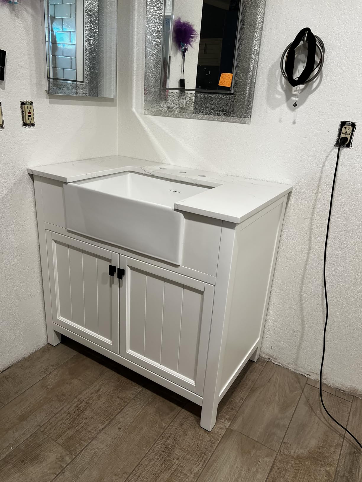 48 Inch Bathroom Vanity with Sink, Fully Assembled, White customer photo 2