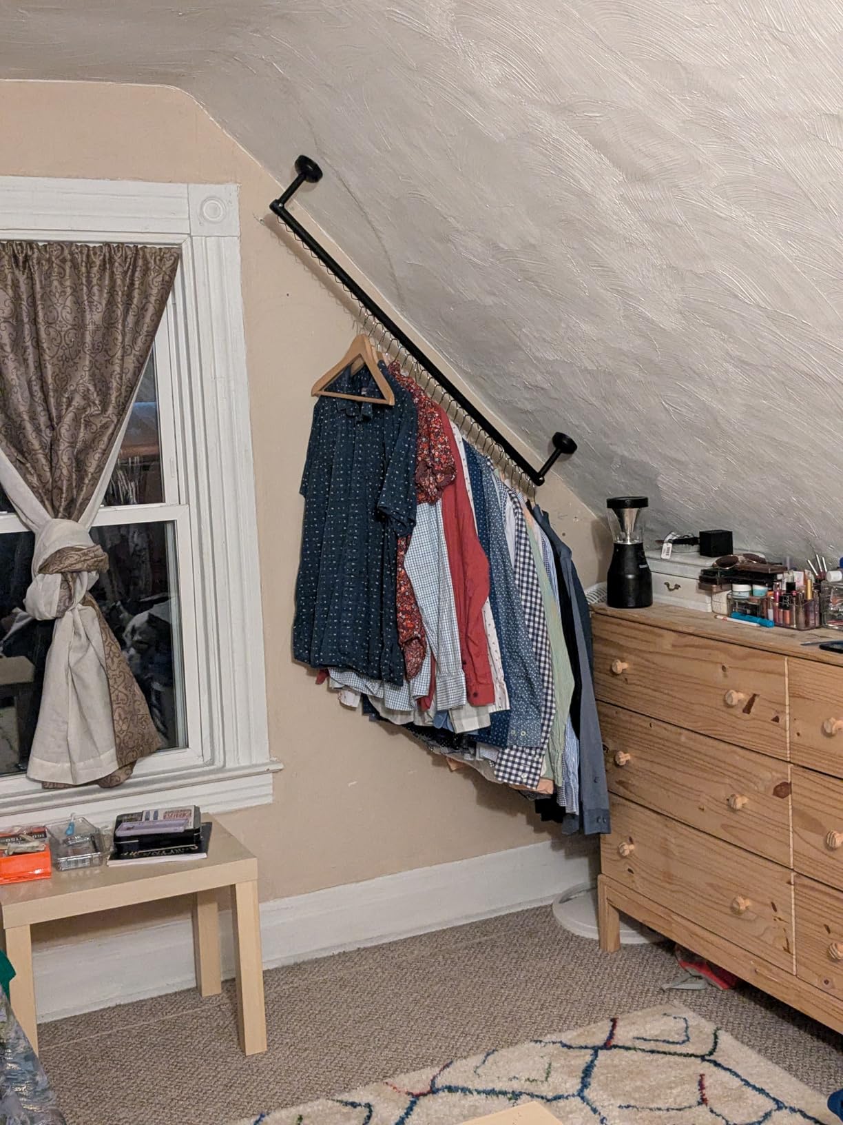 Wonderjune Closet Rail Hanging Closet Rod, 41