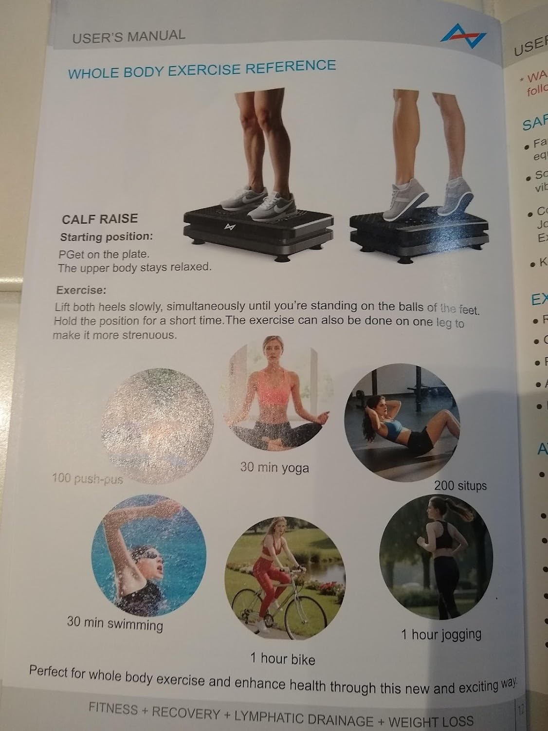 AXV Vibration Plate Fitness Platform Exercise Machine Vibrating Shaking Full Body Shaker Workout Vibrate Stand Shake Board Sport for Weight Loss Fat Burner for Gym Home Office customer photo 2