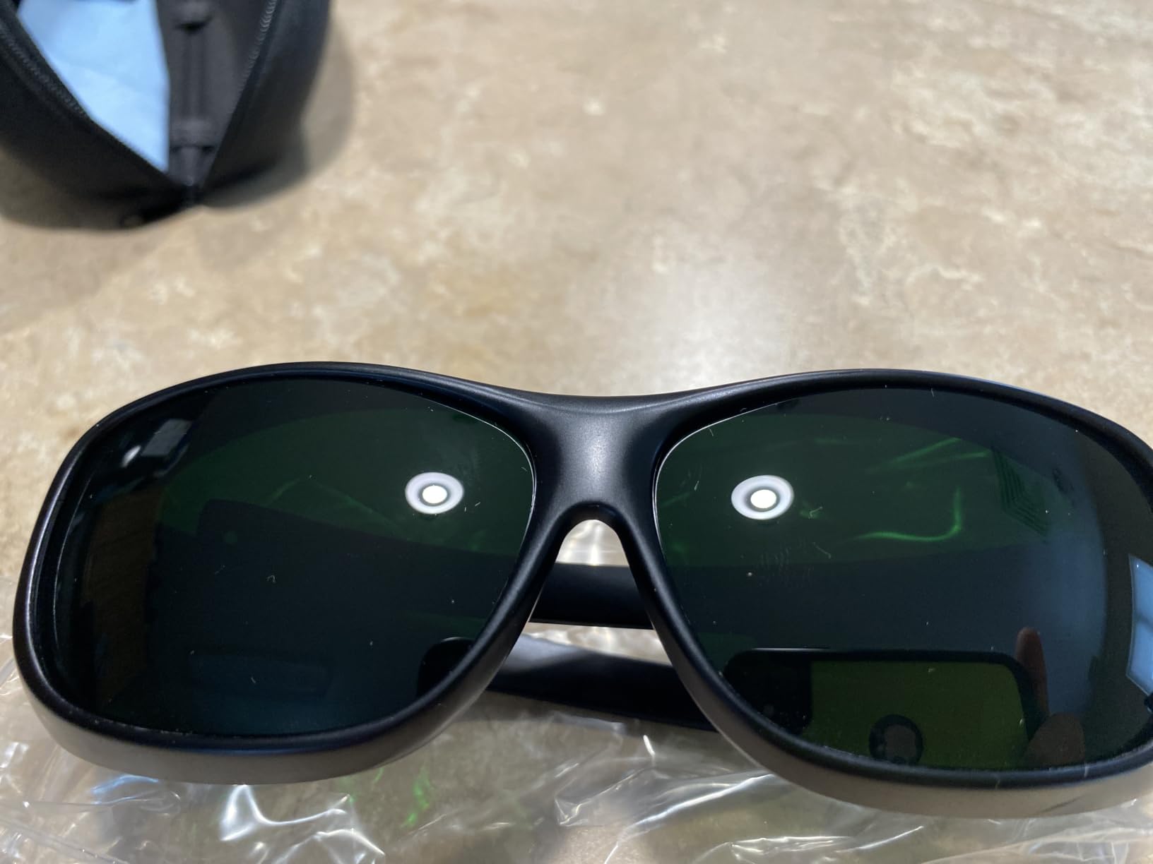 IR 5.0 Welding Safety Glasses for DIY Welder | Anti-scratch polycarbonate lens. Blocks UV/IR. Meets ANSI Z87.1 & OSHA. Lightweight for gas welding & grinding. customer photo 1