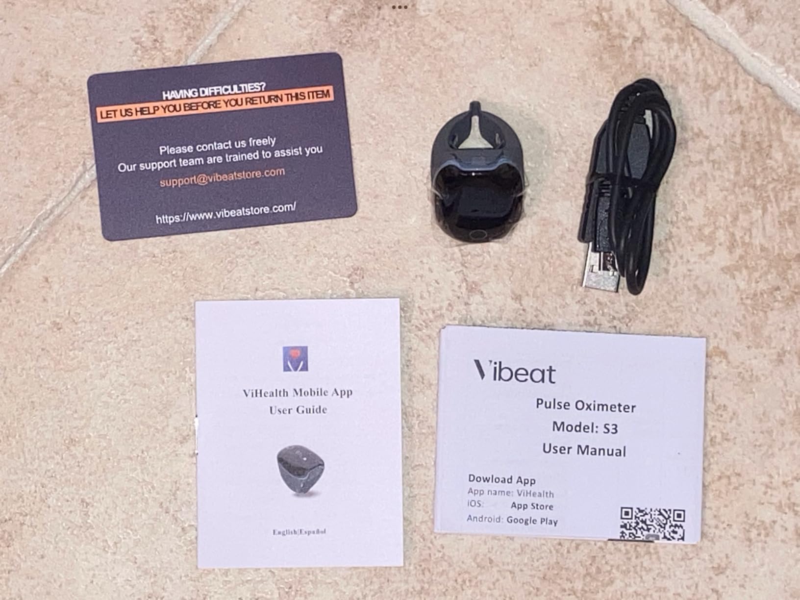 Vibeat OxyRing Continuous Pulse Oximeter - Bluetooth Oxygen Monitor with Free PC & APP Report, Wearable Finger Oxygen Meter for 16hrs Oxygen Level & Heart Rate Recording customer photo 1