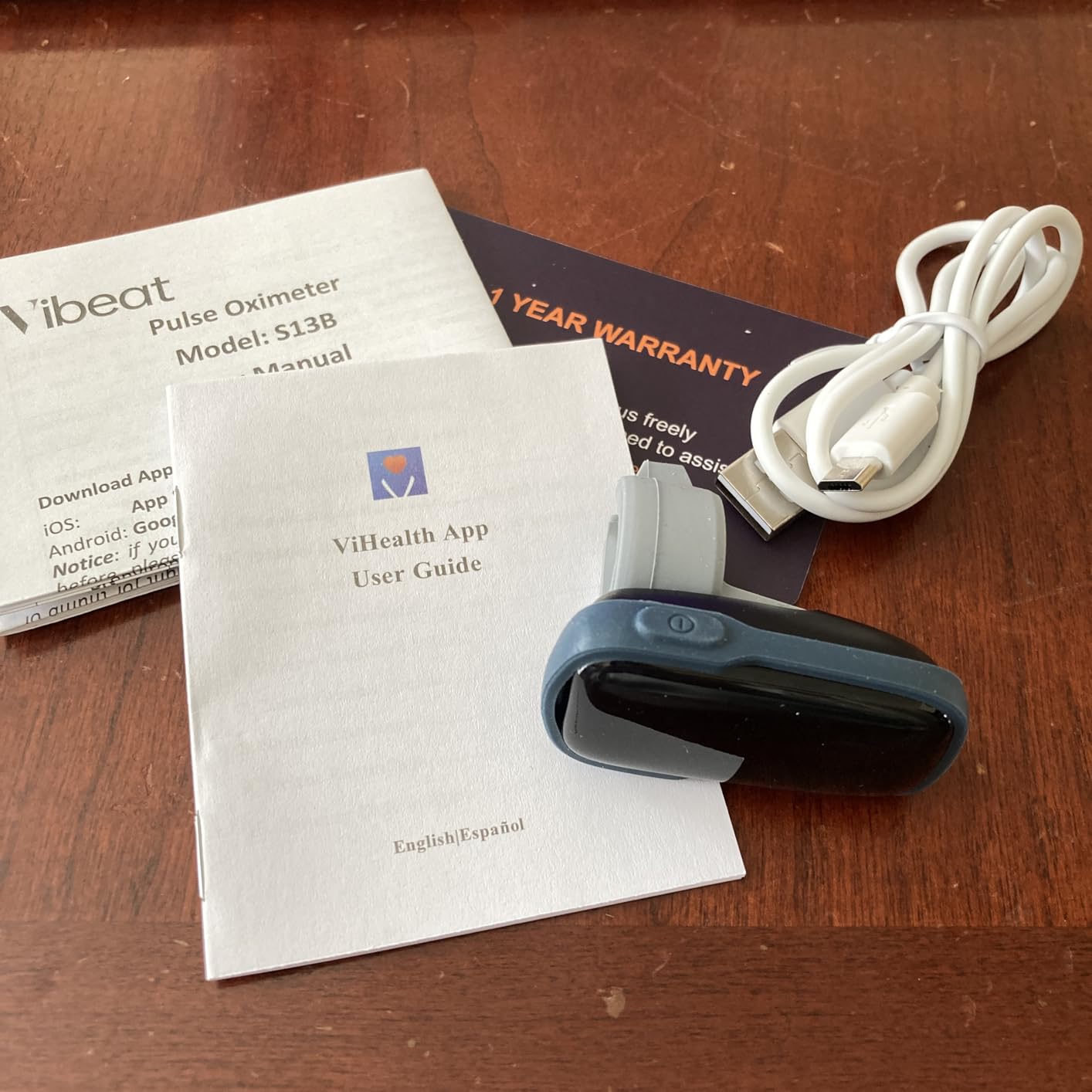 Vibeat Oxylink Wearable Pulse Oximeter - Bluetooth Oxygen Meter with Audio Notification, Rechargeable Finger Blood Oxygen Monitor for Continuous Tracking with Free App customer photo 2
