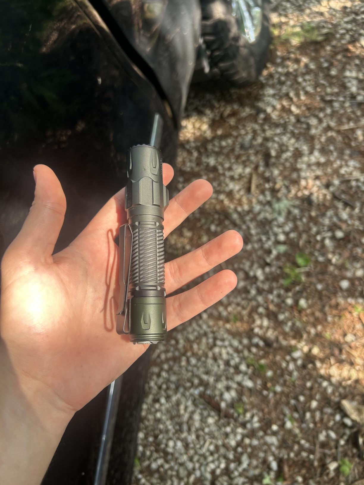 OLIGHT Warrior Ultra Rechargeable Tactical Flashlight LED Olive Green | 2500 LM, Compact Dual Switches Bright Light, OAL Material, Proximity Sensor, for Home, Emergency, Outdoor, Camping, Searching customer photo 2