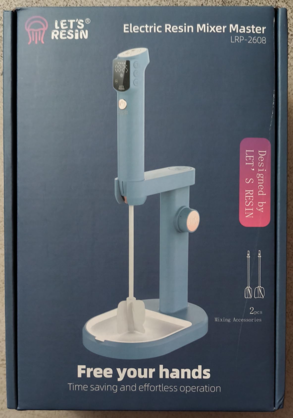 LET'S RESIN Rechargeable Resin Mixer with Stand, Electric Epoxy Mixer customer photo 1