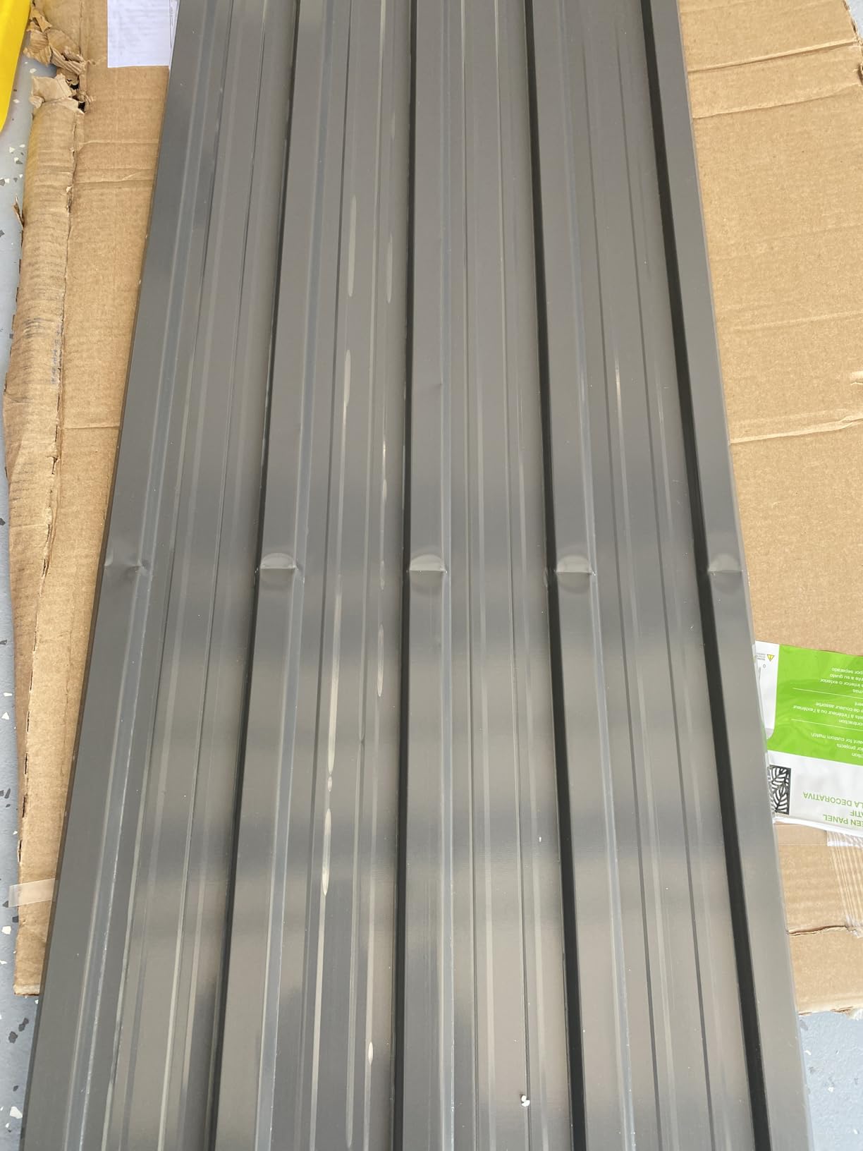 Roof Panels 10 pcs L60.63×W16.77 inch Galvanized Steel, Metal Corrugated Tin Roofing Panels Gazebo Top Cover Heavy Duty Roof Replacement for Patio Outdoor Garden, Black customer photo 1