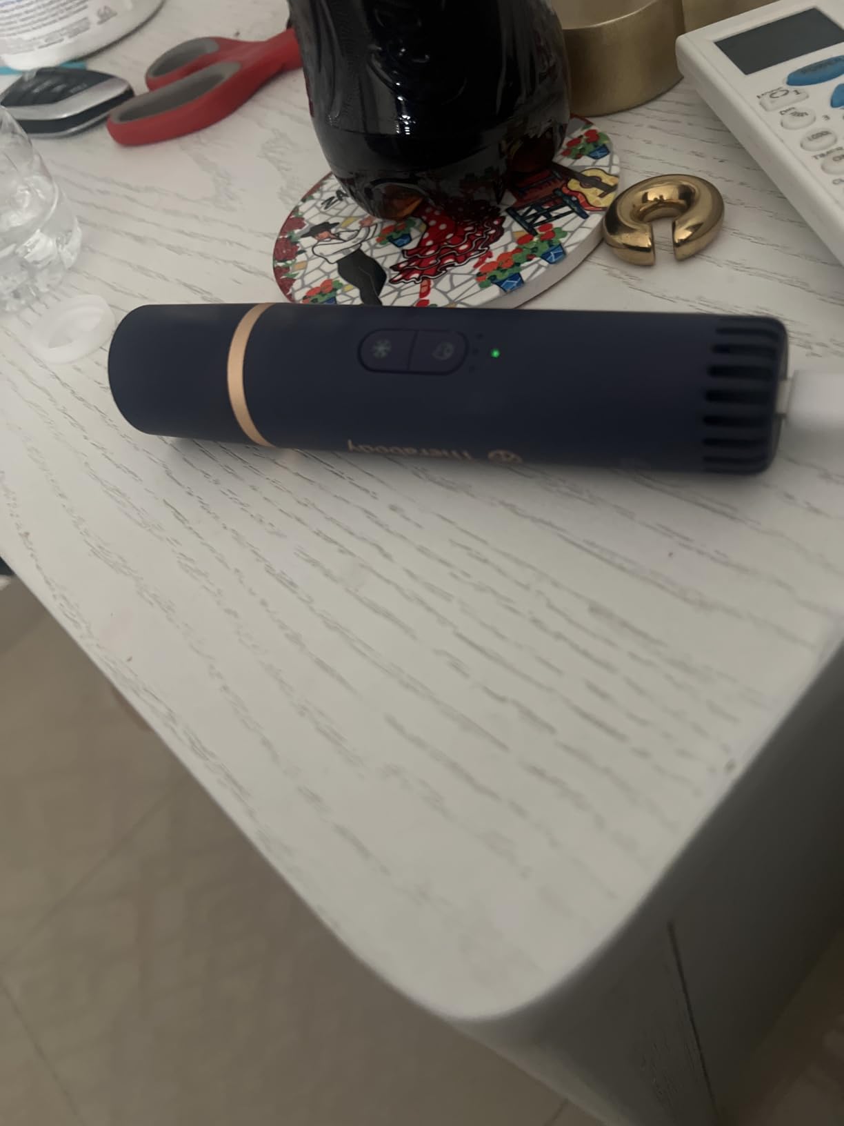 Therabody TheraFace Depuffing Wand – Cold and Heat Skincare Treatment to Depuff and Glow; Beauty Wand, Face Roller and Eye Massager for Eye Puffiness, Dark Circles and Skin Radiance (Indigo) customer photo 2