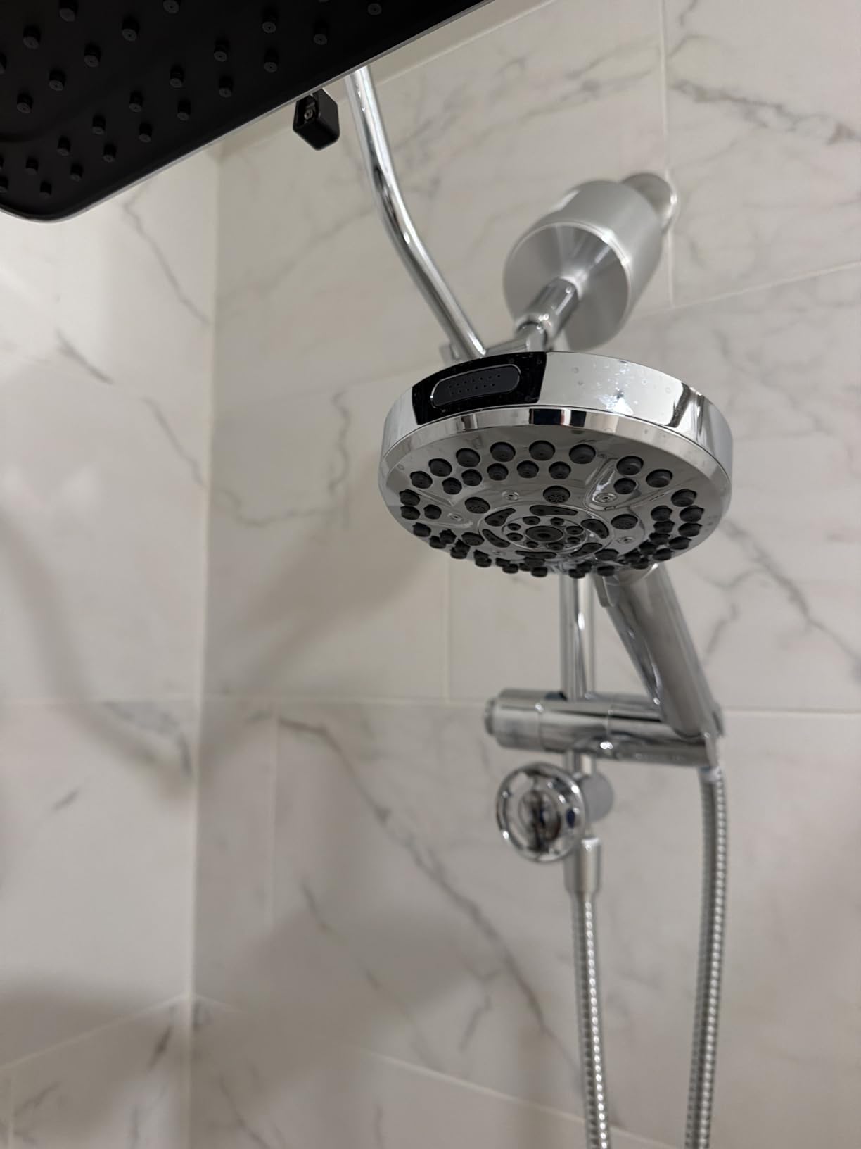 Hibbent cUPC Certified High Pressure 13'' Rainfall Shower Head with 5-Spray | Shower Heads with Handheld 10-Spray Combo, All Metal Easy Reach 4-way Diverter Arm, 71'' Hose & Holder, Matte Black customer photo 1