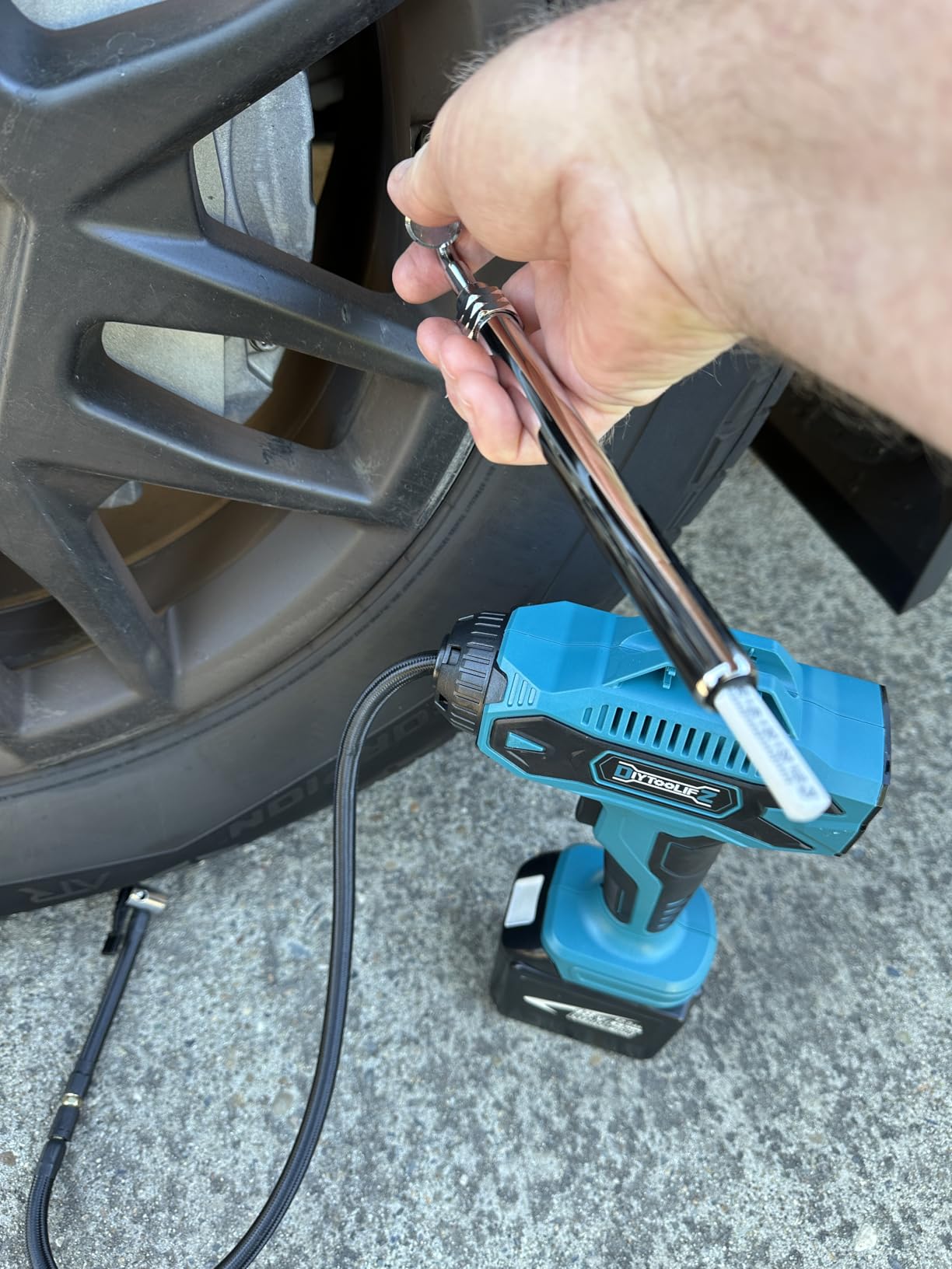 GODESON Heavy Duty Large Bore Tire Pressure Gauge,10-150 PSI & 12V1(.485