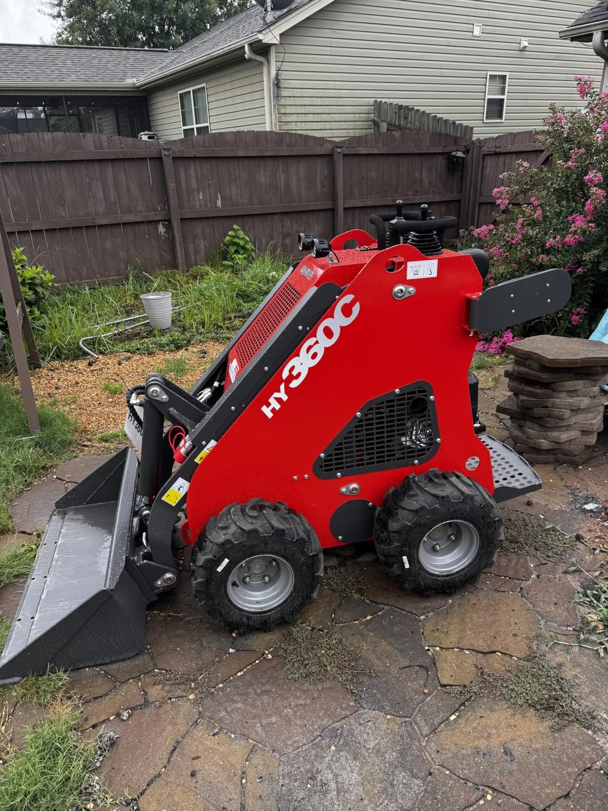 Mini Skid Steer Loader 13.5HP Gas Powered Stand On Compact Wheel Loader customer photo 2