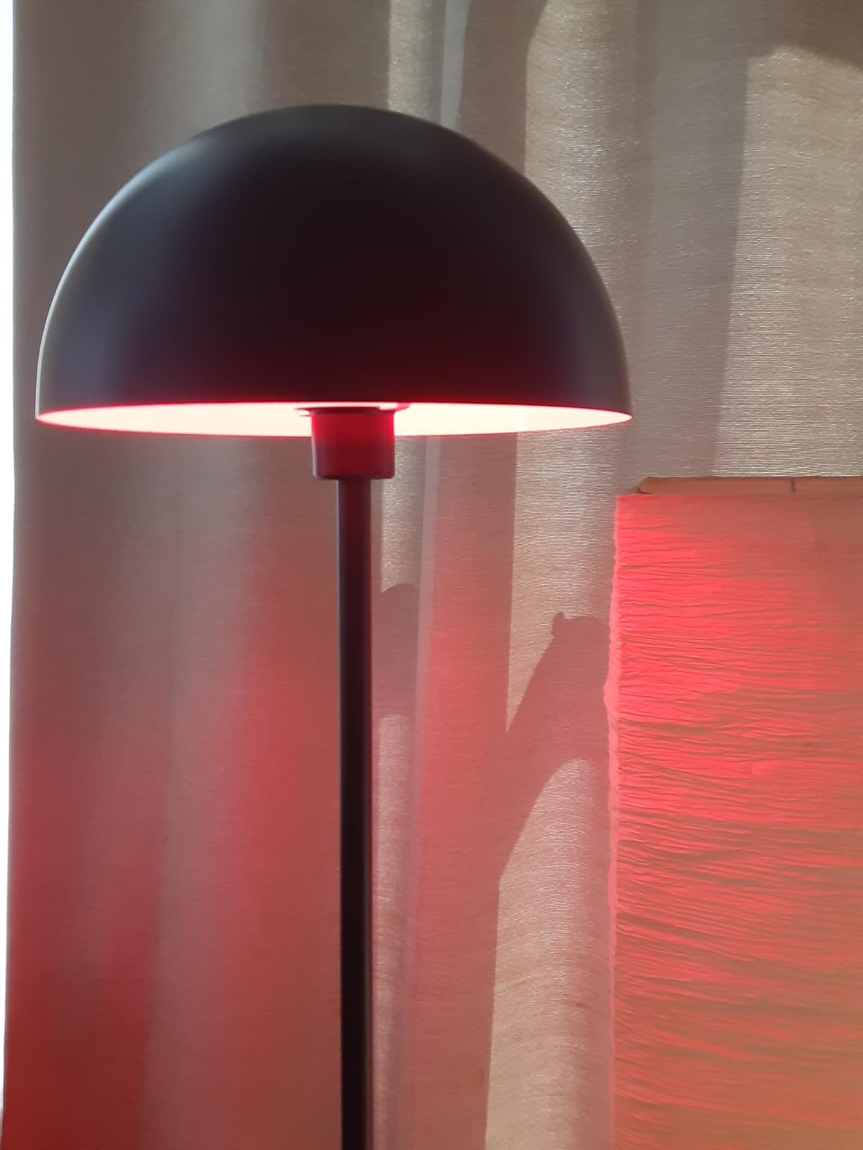 Floor Lamp, Industrial Black Floor Lamps for Living Room, 65.6in Standing Lamp, Retro Mushroom Dome Shade, Whole Metal, E26 Socket, Mid Century Modern Floor Lamp for Bedroom/Office, No Bulb customer photo 1