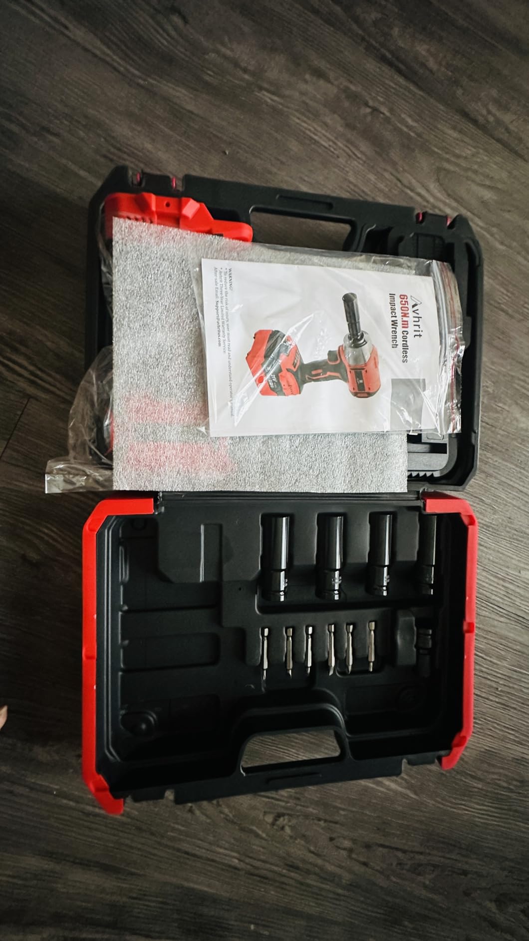 Avrhit 1300N.m(960ft-lbs) Cordless Impact Wrench, 1/2
