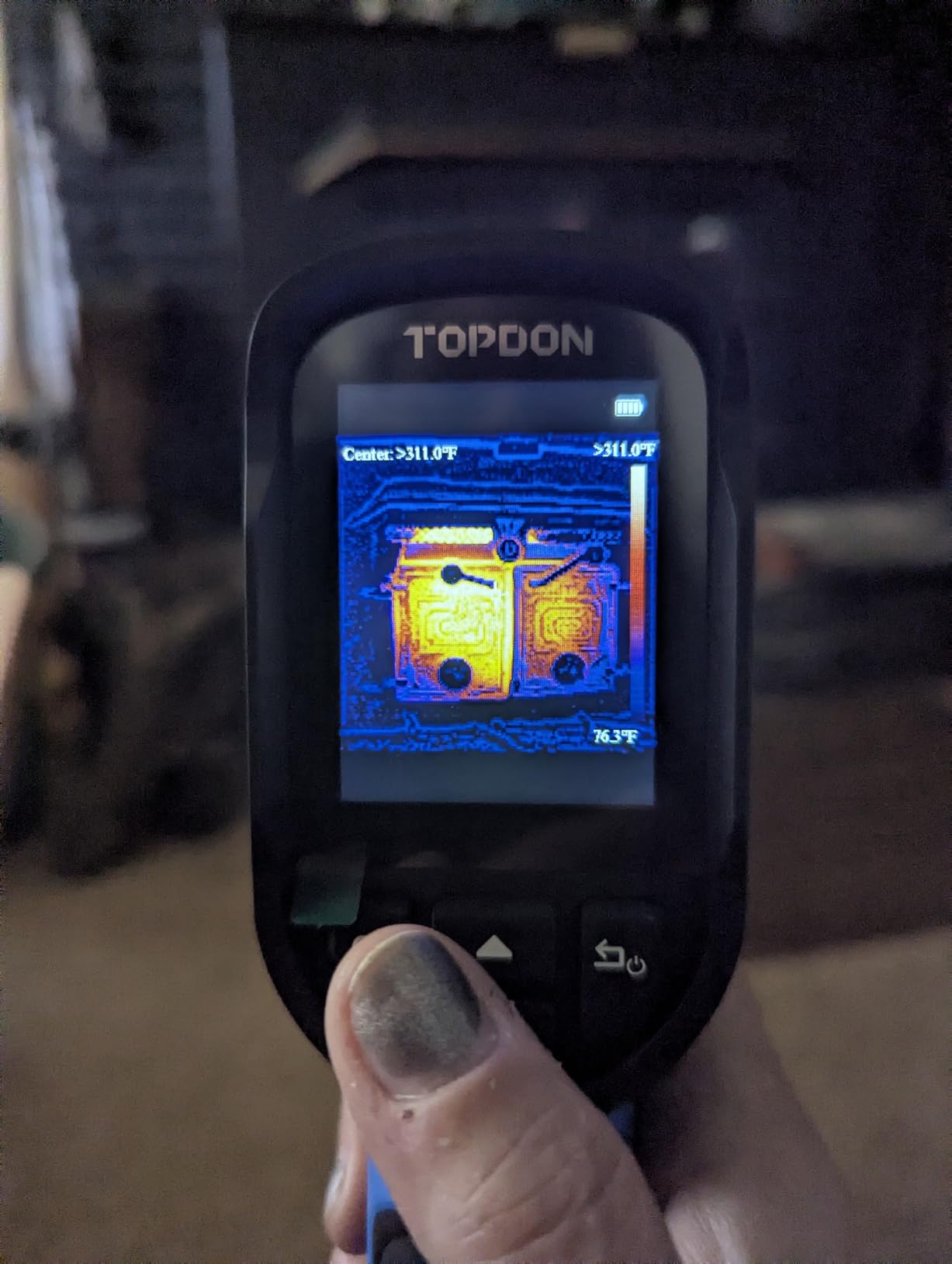 TOPDON TC004 Mini Thermal Imaging Camera, 240 x 240 TISR Resolution | 15H Battery Life, 25Hz Handheld Infrared Camera with High/Low Temp Alerts, Auto Shutdown, 128 x 128 IR Resolution, Blue customer photo 1