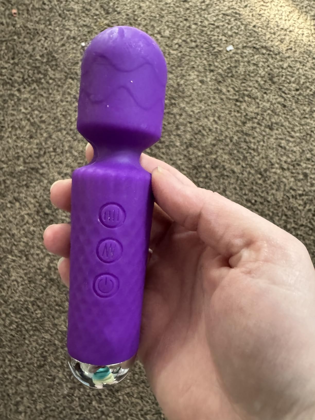 Handheld Portable Black Massager - Massager to Relieve Back Neck Shoulder Whole Body Muscle Pain Relief Pressure and Tension Relief & Sports Recovery 20-Modes & 8-speeds Multi-Settings Available customer photo 2