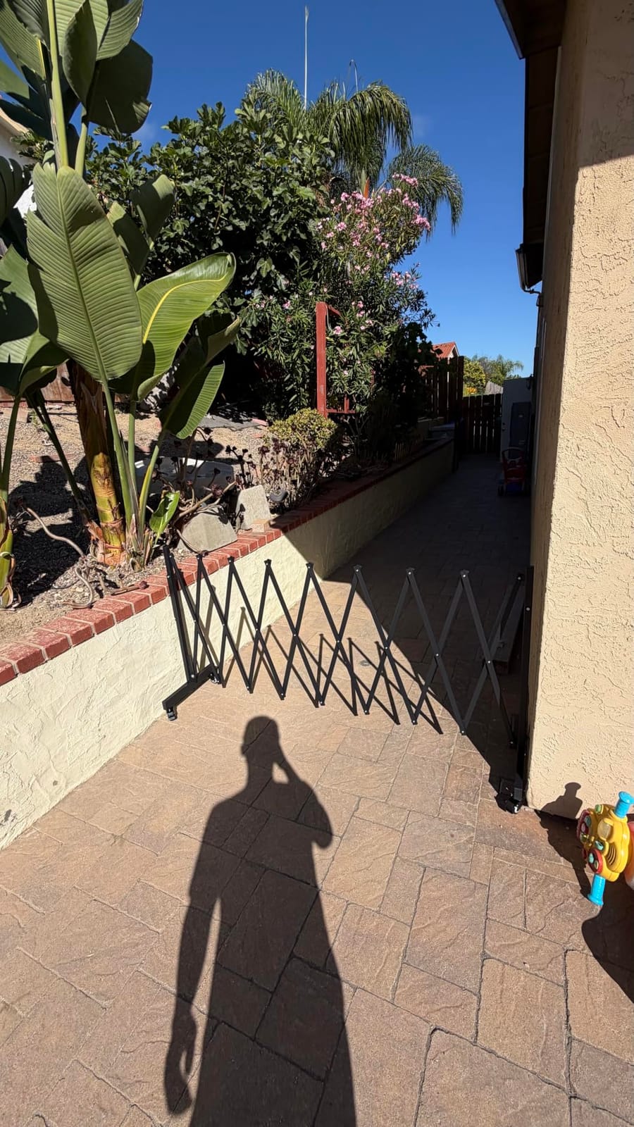23FT Industrial Expandable Barricade, Folding Security Gate with Wheels, Retractable Driveway Gate, Adjustable Traffic Fence for Construction Site, Traffic Control, Cordon, Elevator, Garage customer photo 2