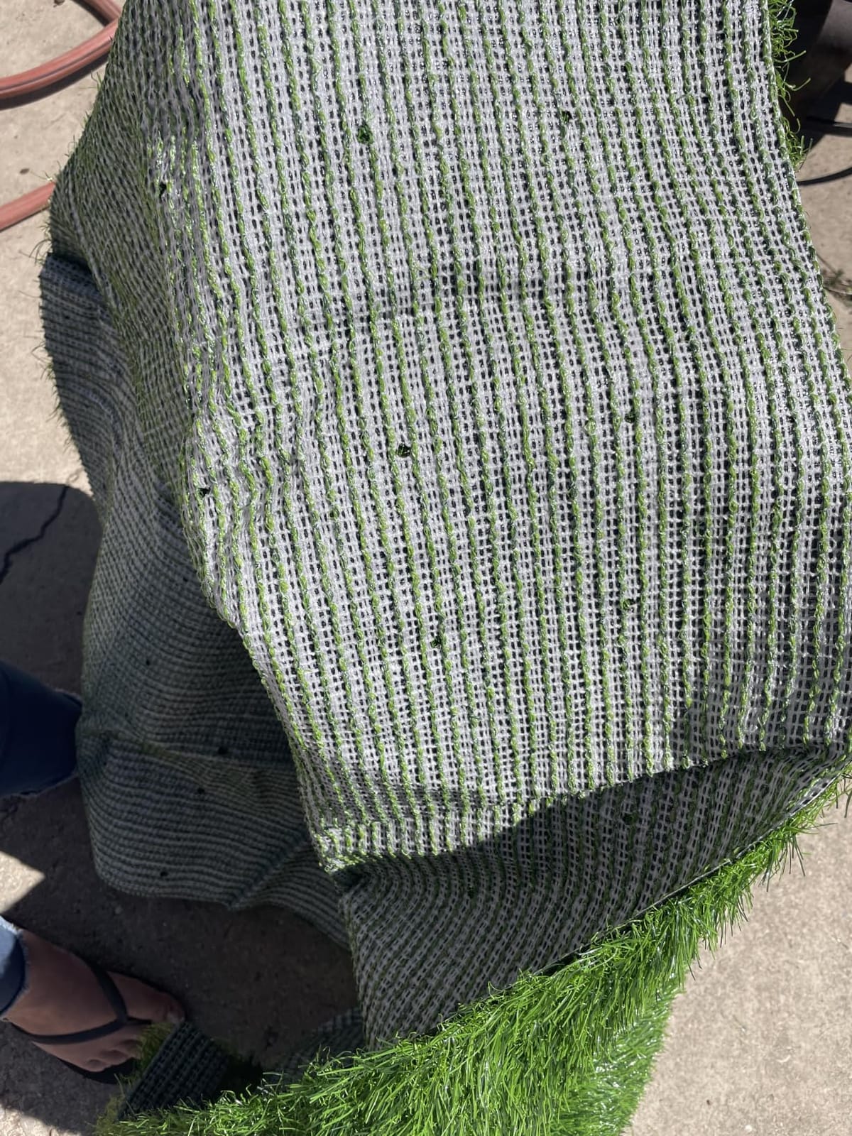 Artificial Grass Fake Turf Grass Outdoor Indoor with Drainage Holes, 3x5FT customer photo 1