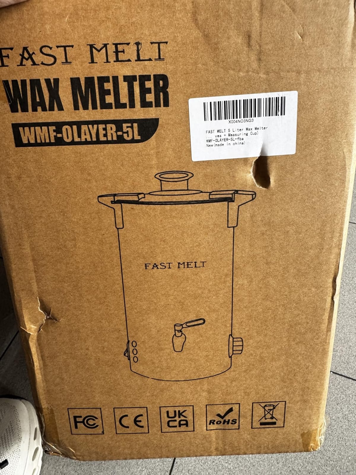 FAST MELT 5 Liter Wax Melter for Candle Making, Electric Wax Melting Pot with Easy Pour Spout & 30-110C Temp Control, Easy Clean for Home Candle Business Starter (Heat Gun + Gloves + Measuring Cup) customer photo 2