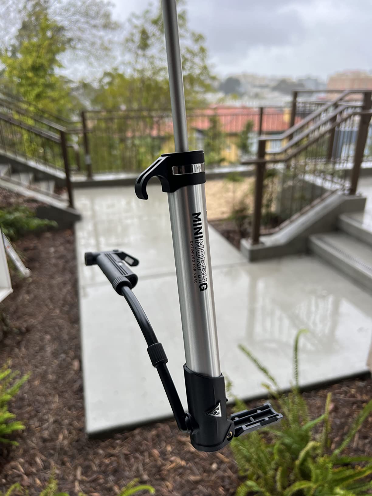 Topeak Mini Morph Bike Pump - Compact High-Pressure Portable Bicycle Pump - Fits Presta, Schrader & Dunlop Valves - Durable Aluminum Barrel customer photo 2