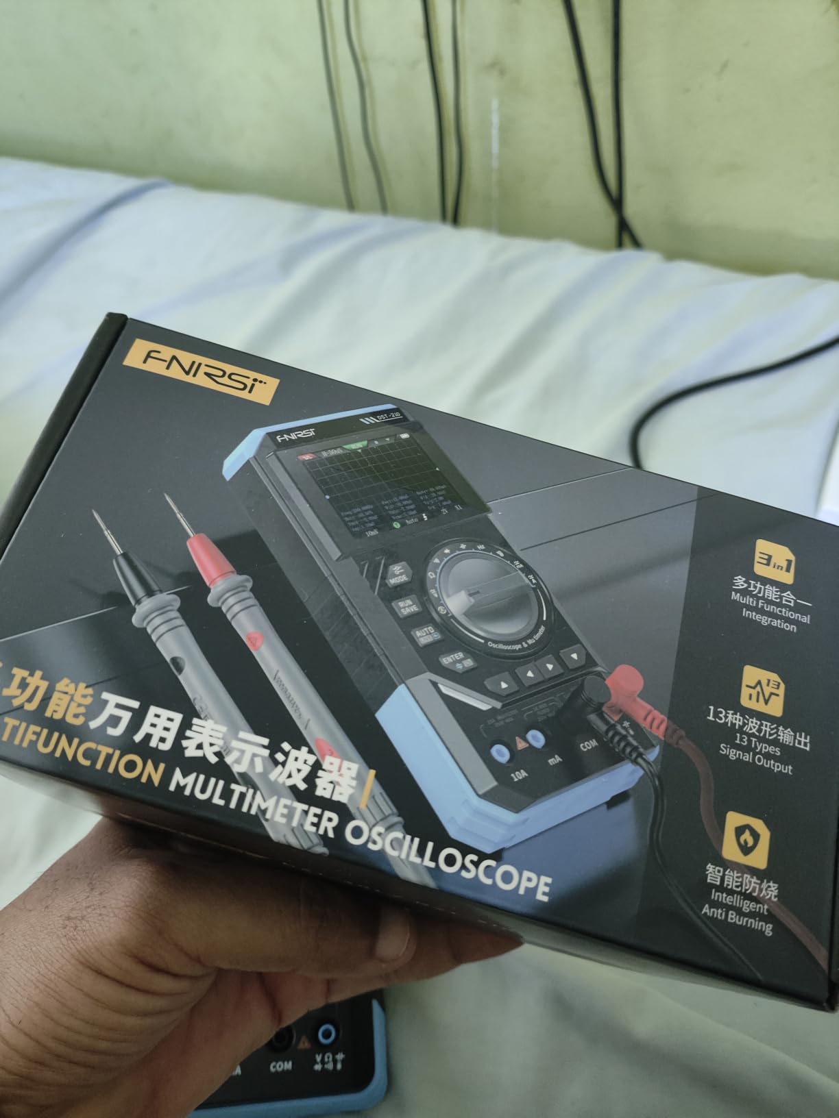 FNIRSI DST-210 3-in-1 10MHz Handheld Oscilloscope Multimeter DDS Generator | 48MS/s, 19999-Count TRMS Rechargeable Multimeter, Auto-Ranging AC/DC Voltage/Current, Resistance for Automotive & Electronics customer photo 2