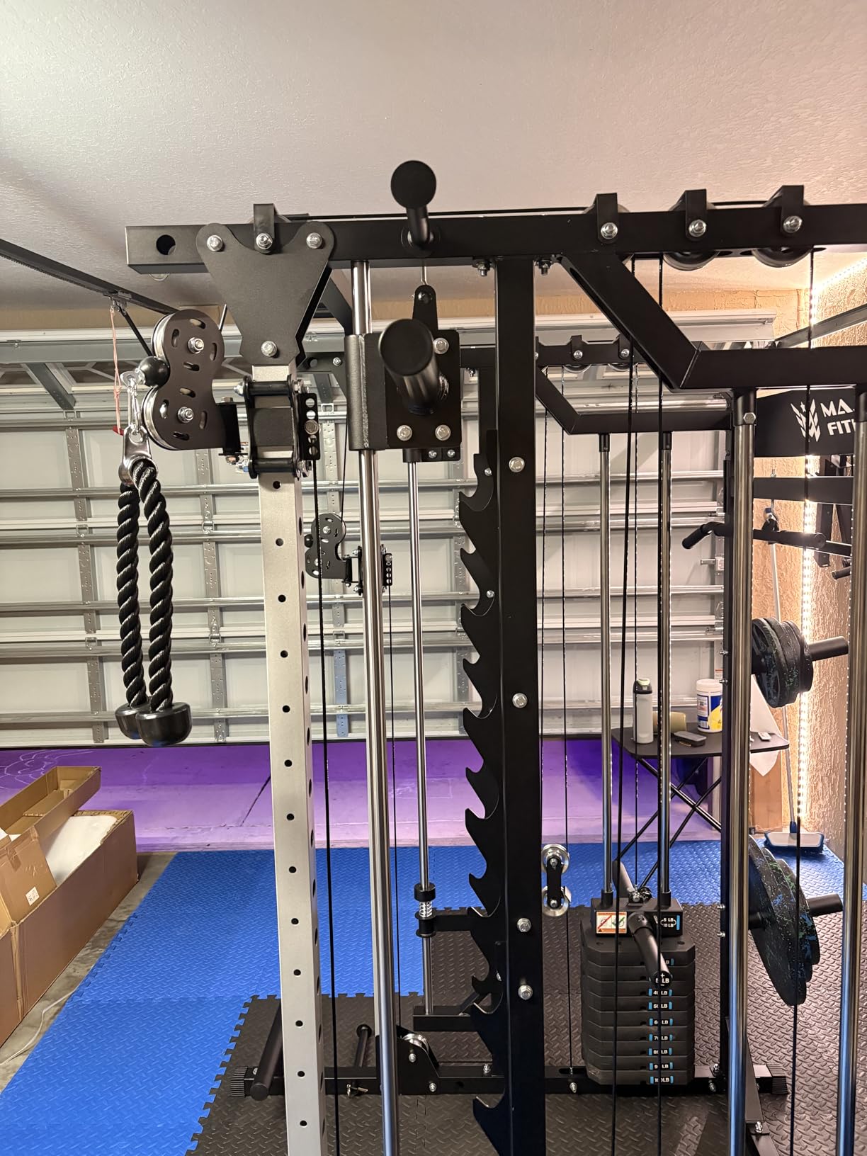Major Fitness Drone2 Advanced Training Smith Machines - All-in-One Home Gym Squat Rack with Aluminum Pulley Set, Weight Bar, Dual LAT Pull-Down Systems & Cable Crossover Machine for Full-Body Workouts customer photo 2