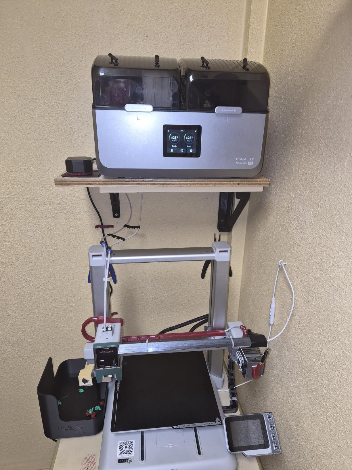 Creality Filament Dryer Box 4 Spools, Space Pi X4 Filament Storage Box, 200W PTC Heats Up to 85C, Dual Heating Chambers, Fast Drying & Moisture-Free Storage, for PLA, PETG, TPU, ABS customer photo 2