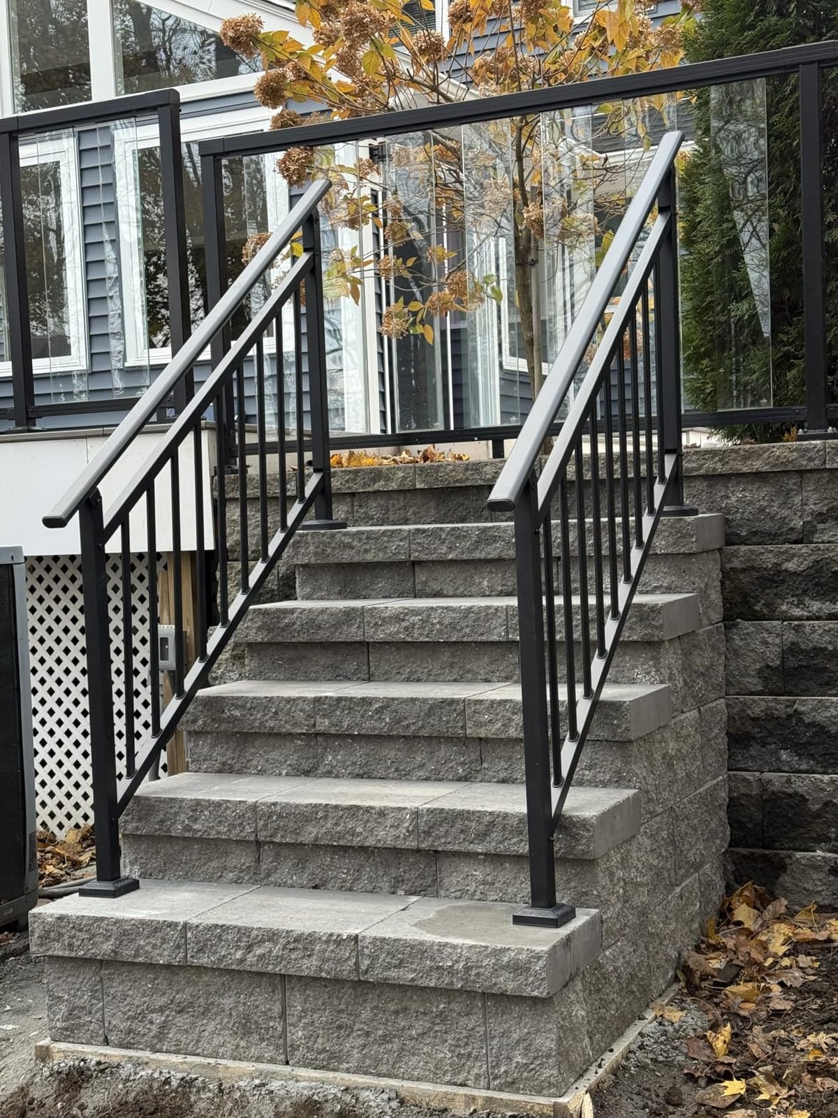 Adjustable Hand Rails for Outdoor Steps, 3‑Step Stair Railing Kit customer photo 2