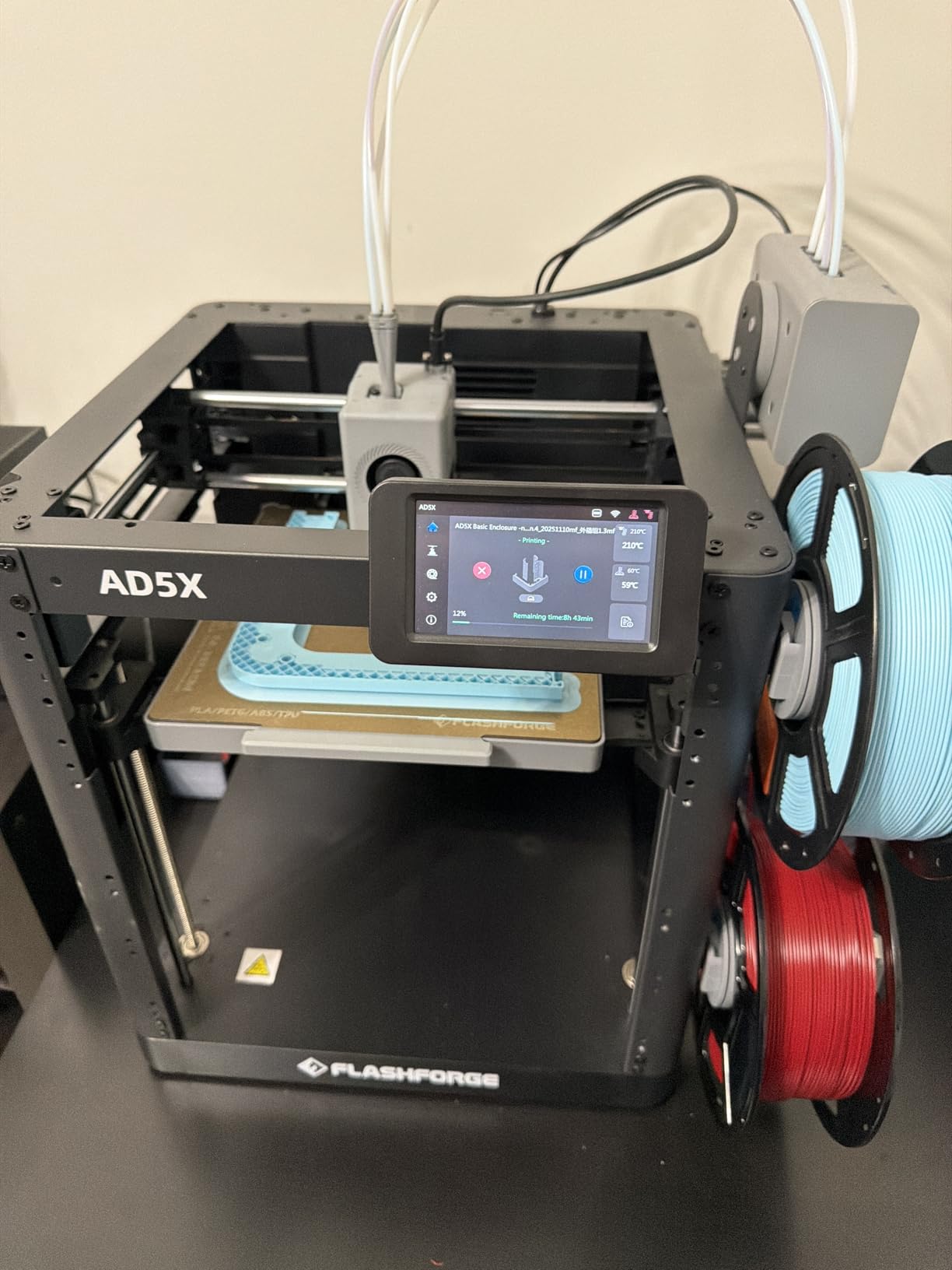 FLASHFORGE AD5X Multi-Color 3D Printer 4 Colors with IFS, Fully Auto Leveling FDM 3D Printer with Max 600mm/s High Speed Printing and Max 300°C Nozzle, Large Printing Size 220 * 220 * 220mm customer photo 1